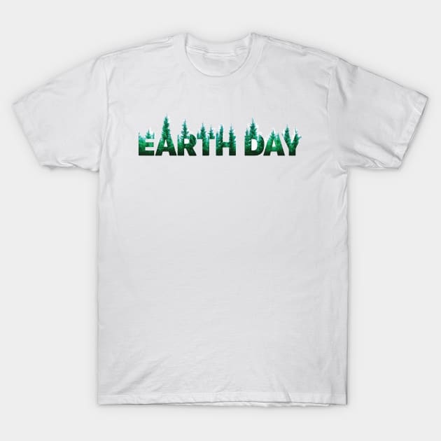 Earth Day Trees T-Shirt by BANWA